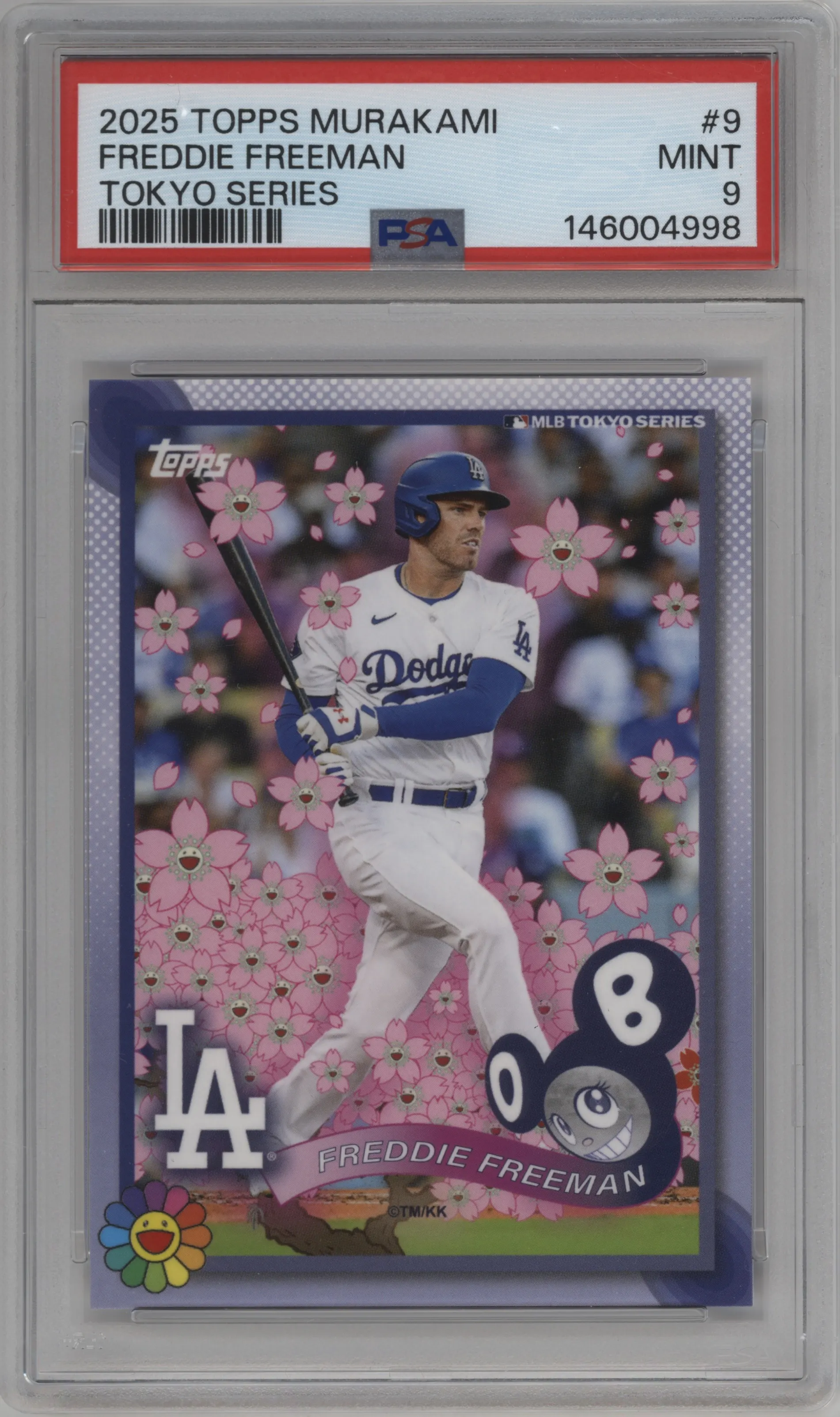 2025 Topps MLB World Tour Tokyo Series Takashi Murakami Complex Exclusive Freddie Freeman #9 PSA 9