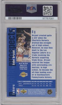 Kobe Bryant from the 1996-97 Upper Deck SP set graded by PSA and given an overall grade of 9.