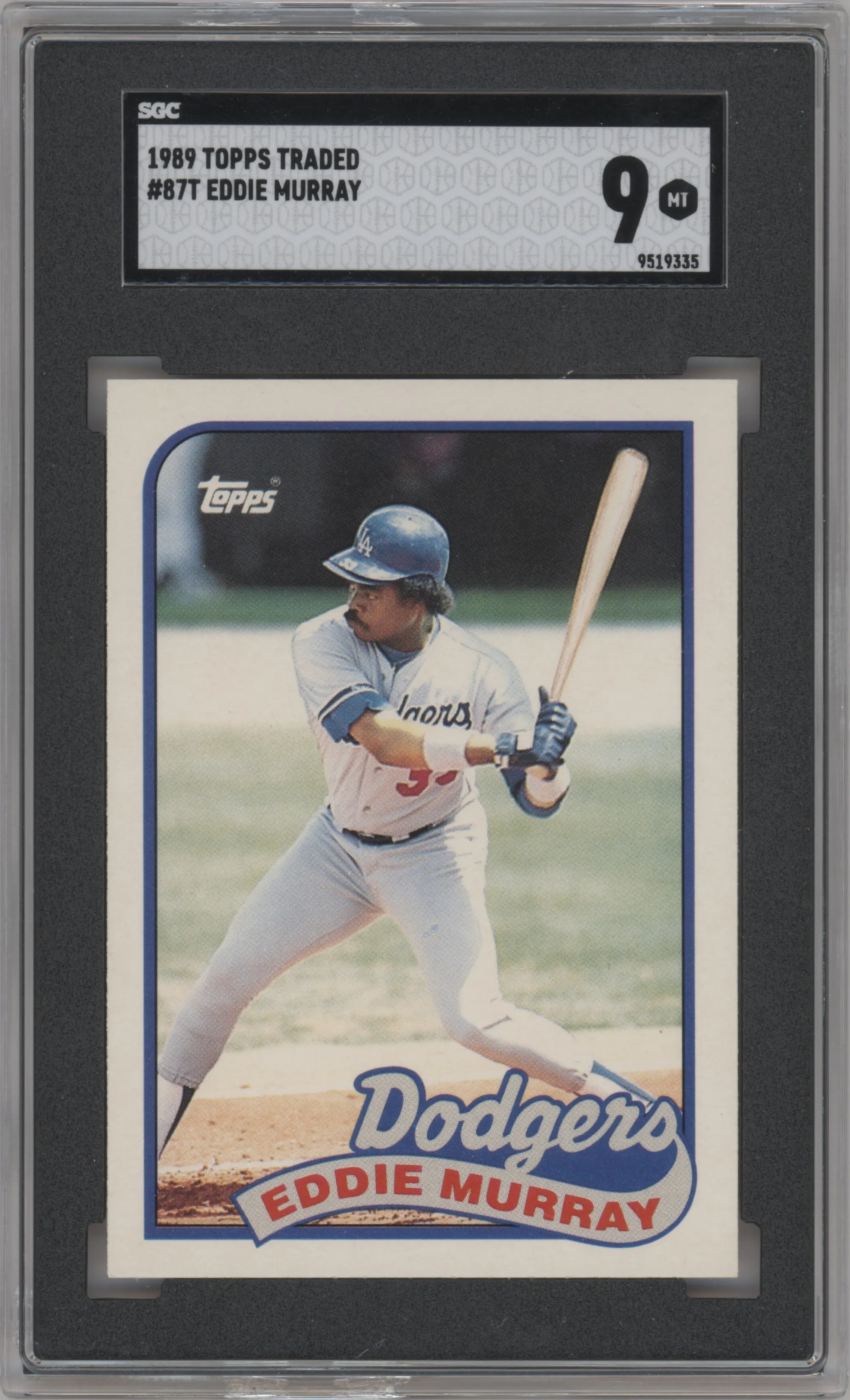 1989 Topps Traded Eddie Murray SGC 9