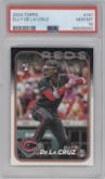 Elly De La Cruz from the 2024 Topps  set graded by PSA and given an overall grade of 10.