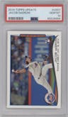 Jacob DeGrom from the 2014 Topps Update set graded by PSA and given an overall grade of 10.