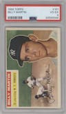 Billy Martin from the 1956 Topps set graded by PSA and given an overall grade of 4.
