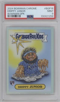 Drippy Junior from the 2024 Bowman Chrome set graded by PSA and given an overall grade of 9.