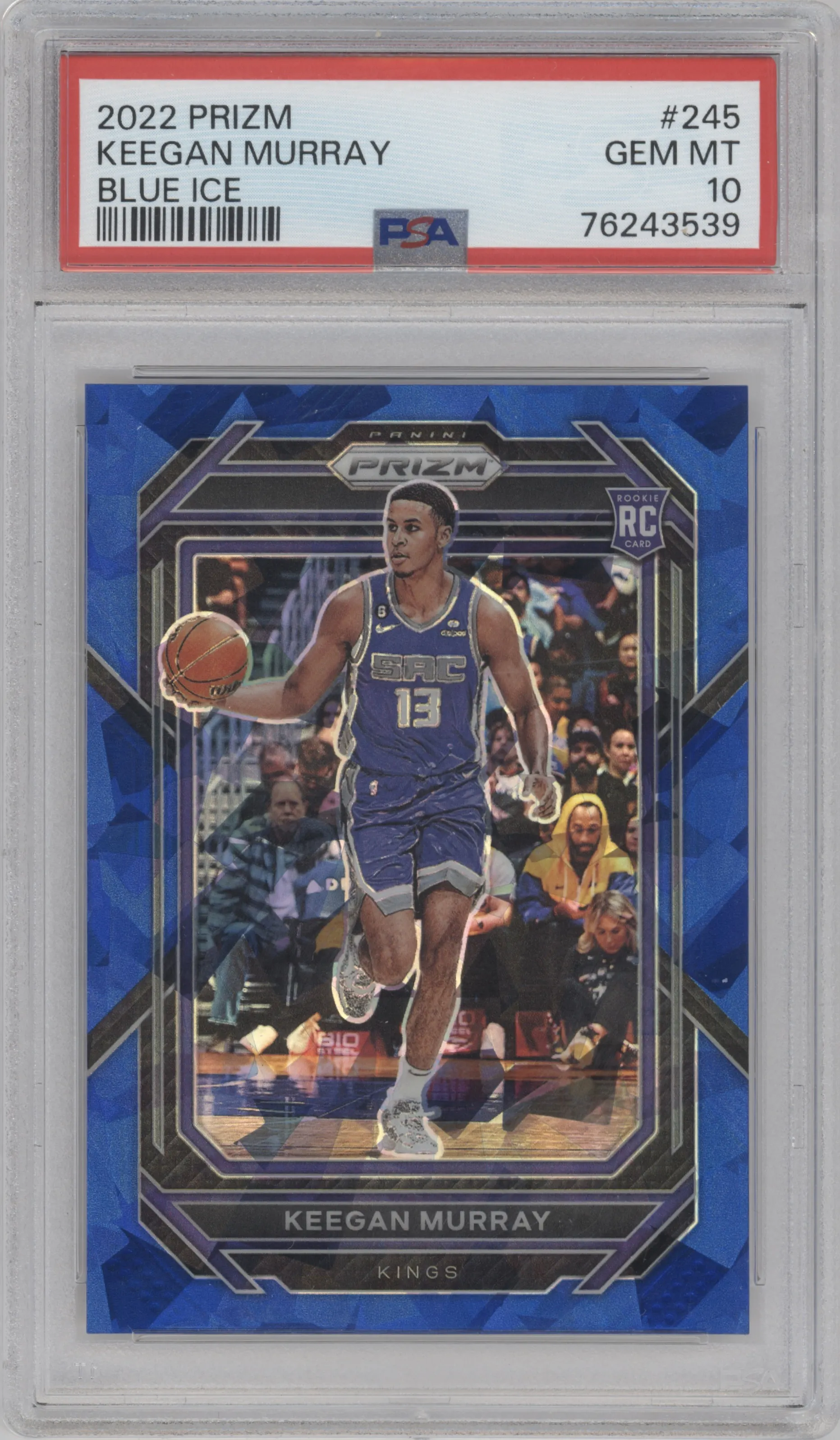 2022 Panini Prizm Keegan Murray Blue Ice PSA 10