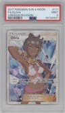 Olivia from the 2017 Pokemon S&M set graded by PSA and given an overall grade of 9.