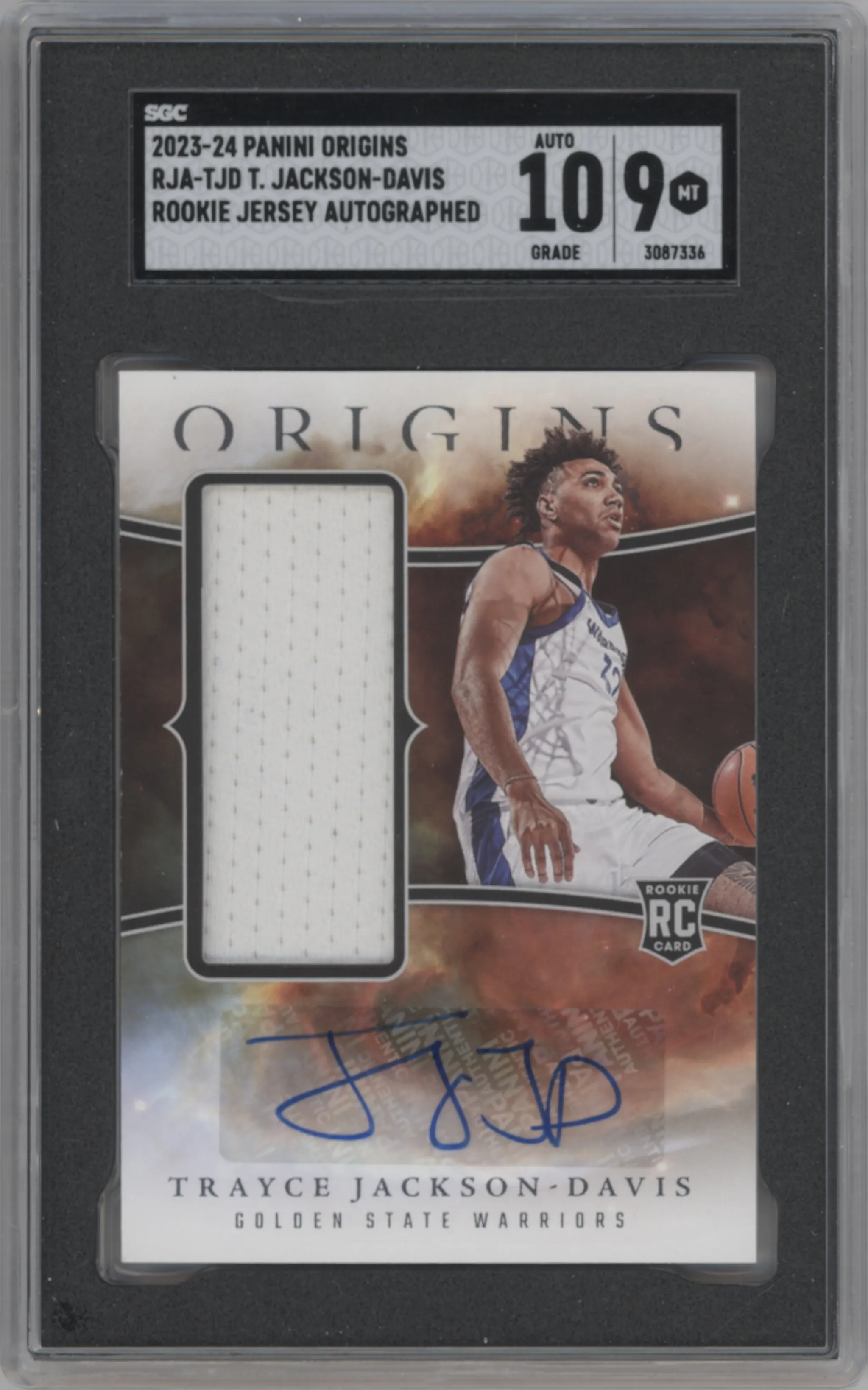2023 Panini Origins Rke.Jrsy.Auto Trayce Jackson-Davis SGC 9