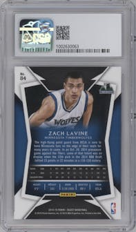 Zach LaVine from the 2014-15 Panini Select set graded by CSG and given an overall grade of 8.