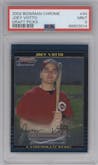 Joey Votto from the 2002 Bowman Draft Picks & Prospects set graded by PSA and given an overall grade of 9.