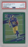 Cooper Kupp from the 2021 Panini Donruss Optic set featuring a Green parallel graded by PSA and given an overall grade of 10.