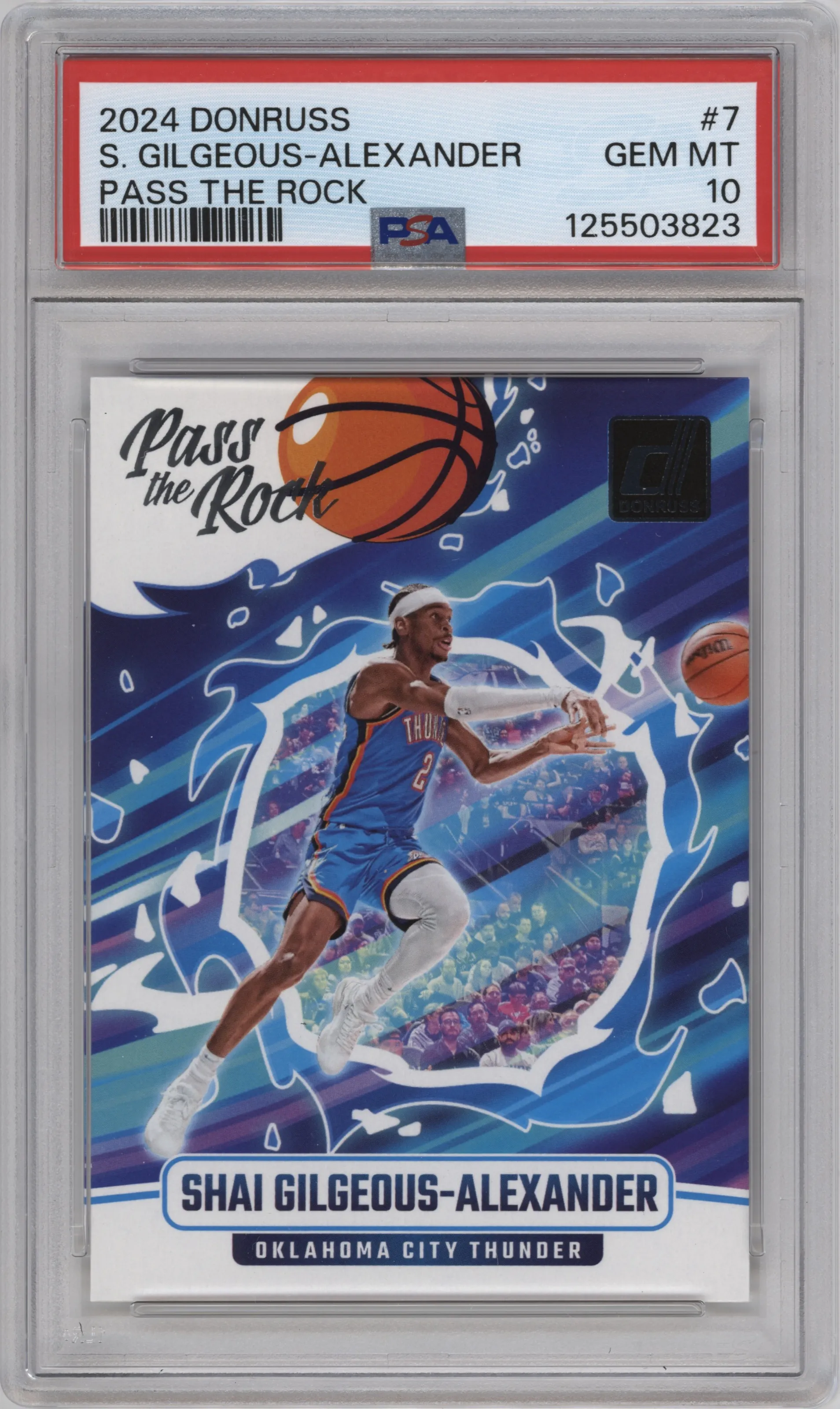 2024 Panini Donruss Pass the Rock Shai Gilgeous-Alexander PSA 10