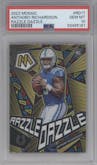 Anthony Richardson from the 2023 Panini Mosaic set graded by PSA and given an overall grade of 10.