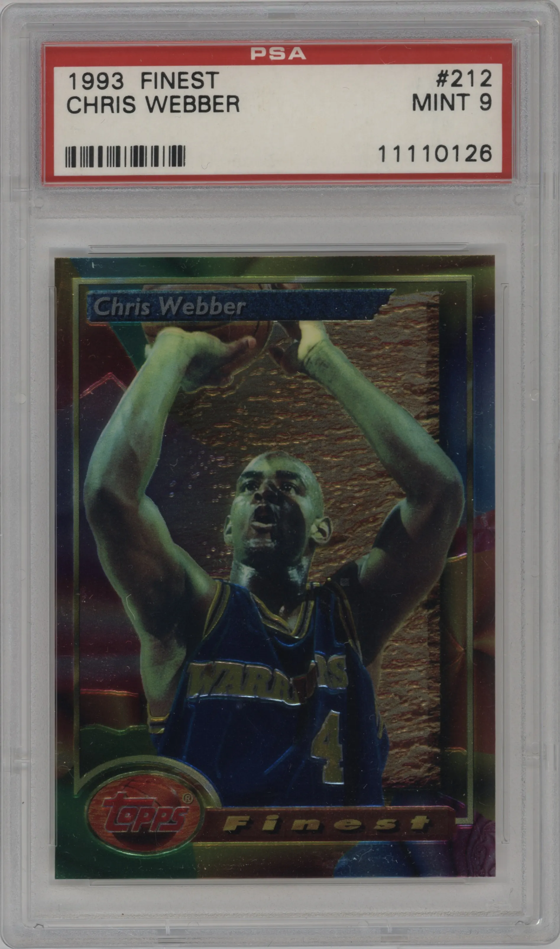 1993 Topps Finest Chris Webber PSA 9