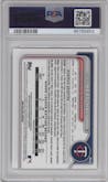 Luke Keaschall from the 2024 Bowman Mega Box set graded by PSA and given an overall grade of 10.