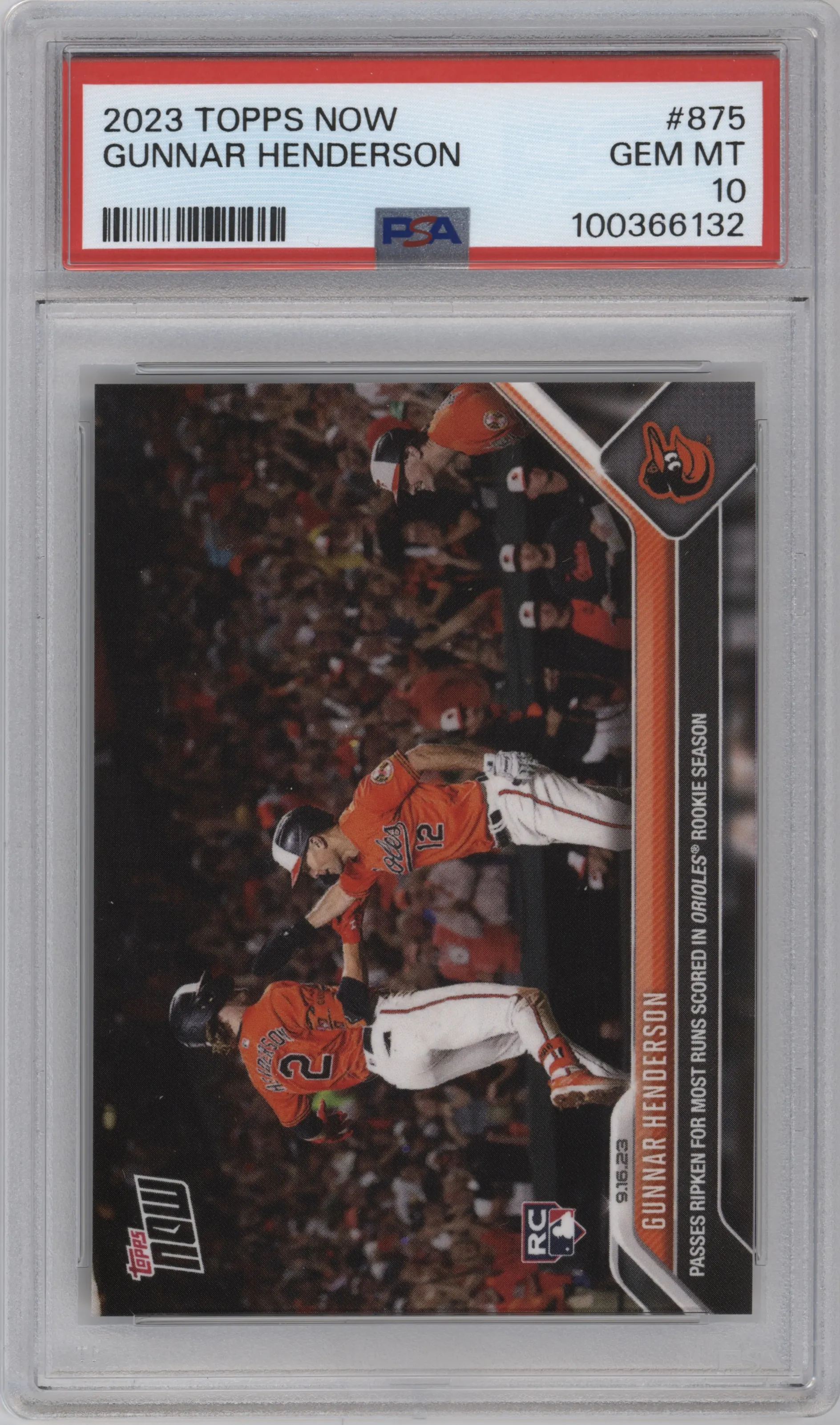 2023 Topps Now Gunnar Henderson PSA 10