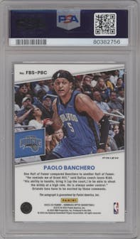 Paolo Banchero from the 2022-23 Panini Donruss Optic  set graded by PSA and given an overall grade of 10.