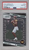 Jayden Daniels from the 2024 Panini Absolute set featuring a Green parallel graded by PSA and given an overall grade of 10.