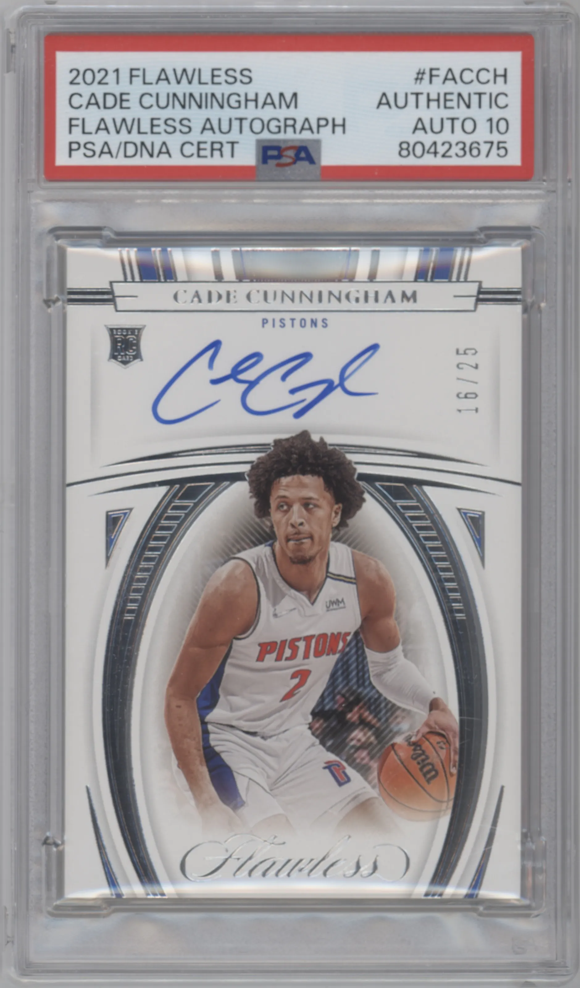 2021 Panini Flawless Auto Cade Cunningham PSA AUTHENTIC #FA-CCH PSA
