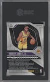 Bronny James Jr. from the 2024-25 Panini Prizm set featuring a Orange Wave parallel graded by SGC and given an overall grade of 9.5.