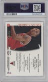 Derrick Rose from the 2008-09 Topps Chrome  set featuring a Refractors parallel graded by PSA and given an overall grade of 9.