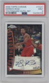 Derrick Rose from the 2008-09 Topps Chrome  set featuring a Refractors parallel graded by PSA and given an overall grade of 9.