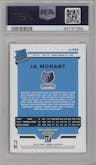 Ja Morant from the 2019-20 Panini Donruss set featuring a Orange Laser parallel graded by PSA and given an overall grade of 9.