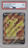 Pikachu V from the 2022 Pokemon SWSH set graded by PSA and given an overall grade of 9.