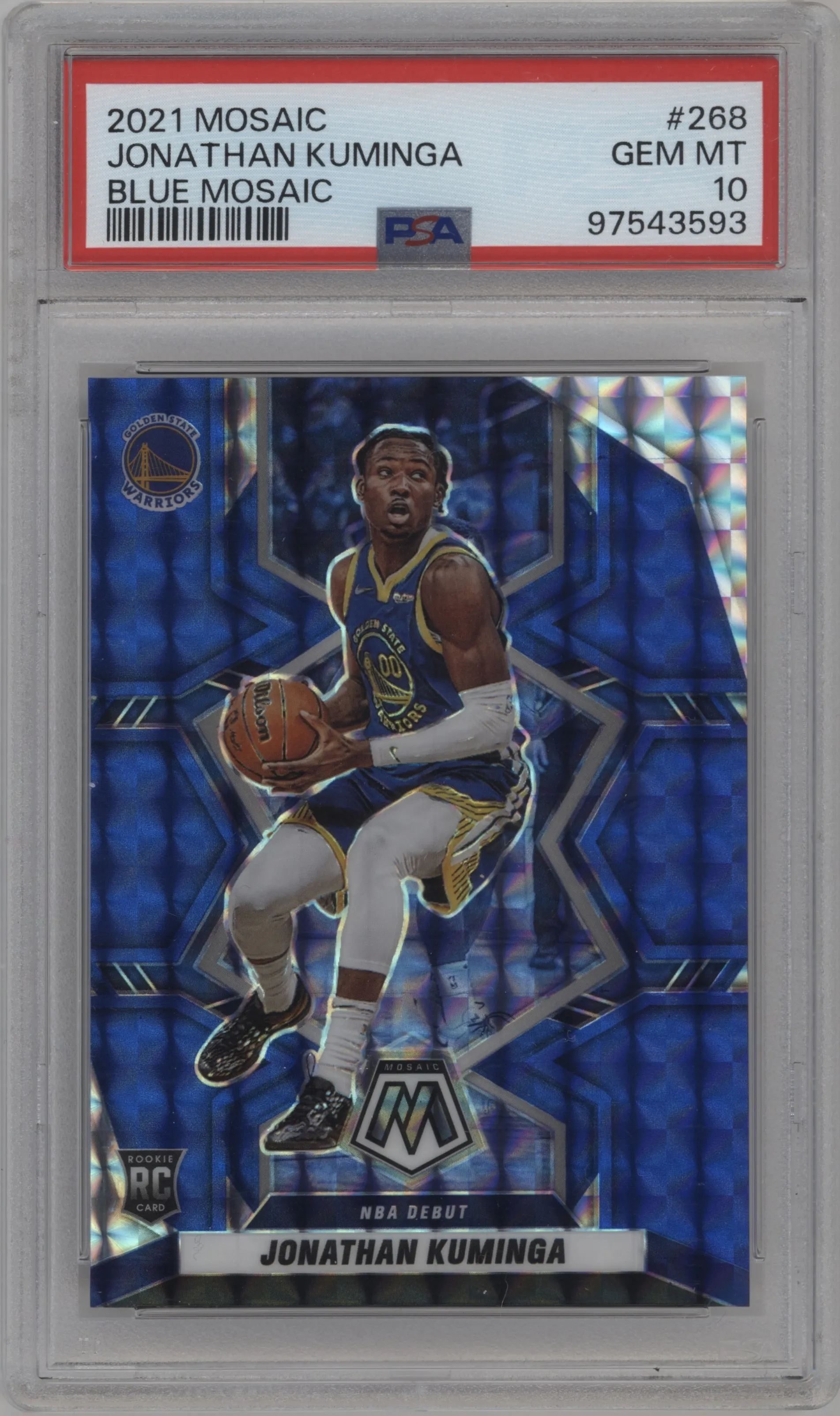 2021 Panini Mosaic Jonathan Kuminga Blue Mosaic PSA 10