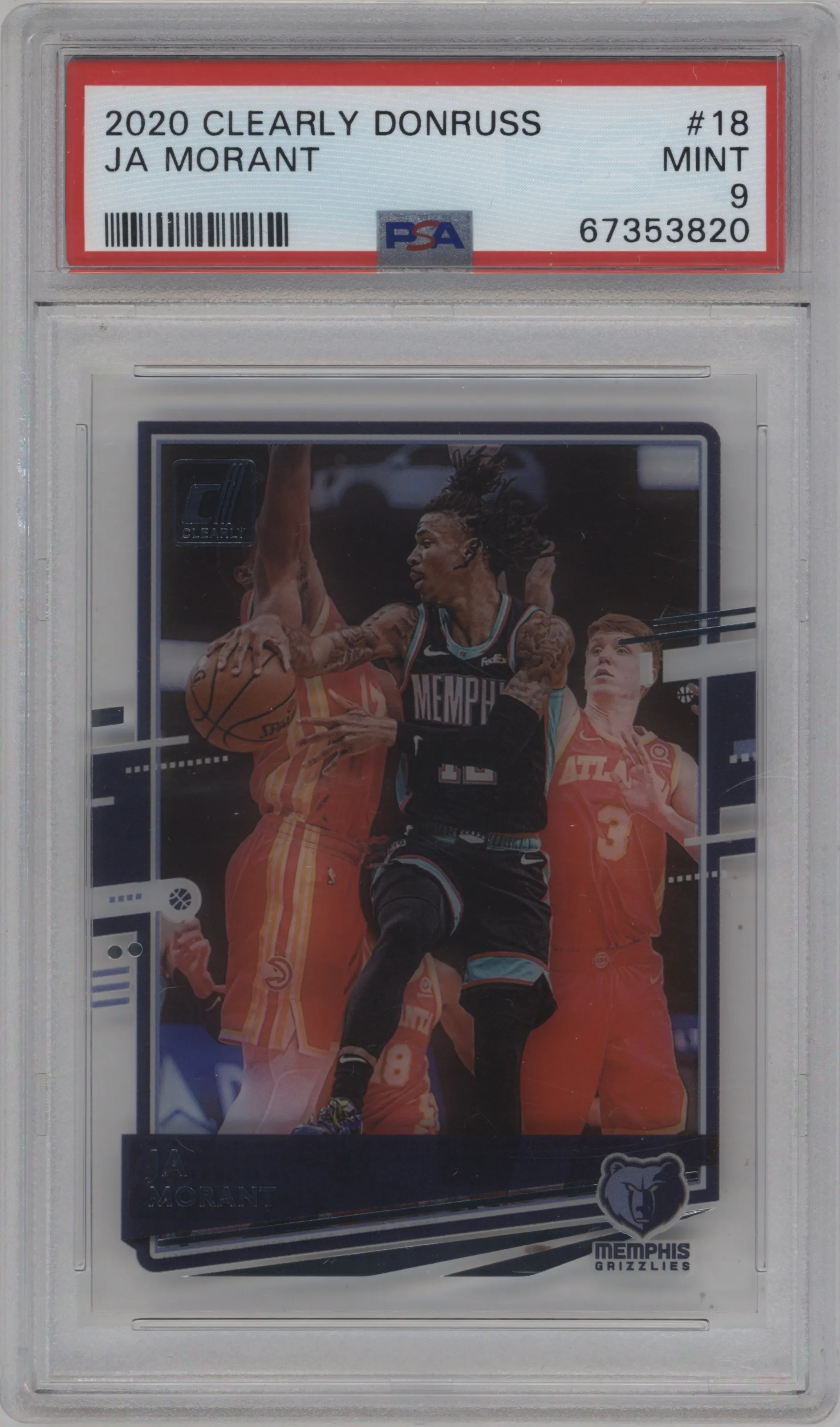 2020 Clearly Donruss Ja Morant #18 PSA 9