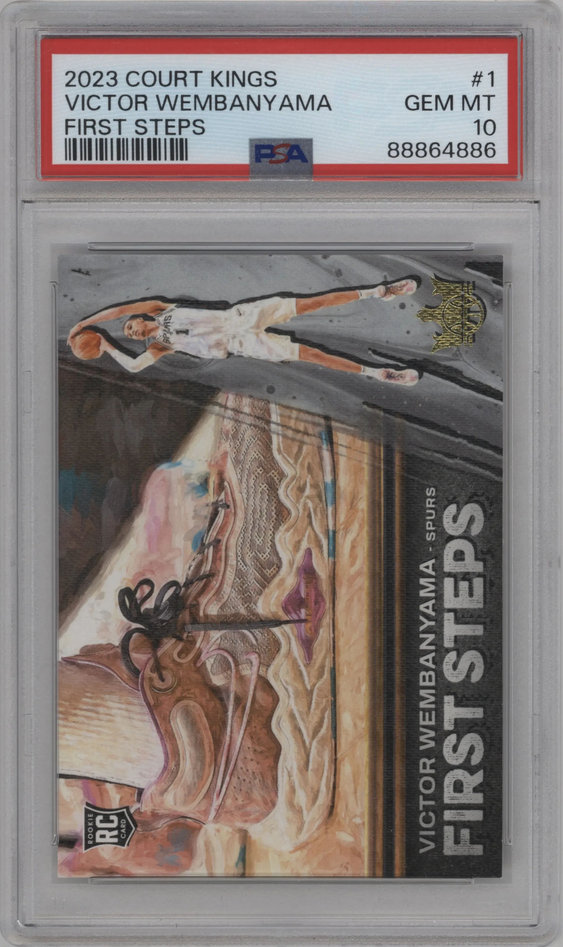 2023 Panini Court Kings First Steps Victor Wembanyama #1 PSA 10