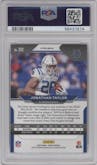 Jonathan Taylor from the 2020 Panini Prizm set featuring a Red Ice Prizm parallel graded by PSA and given an overall grade of 10.