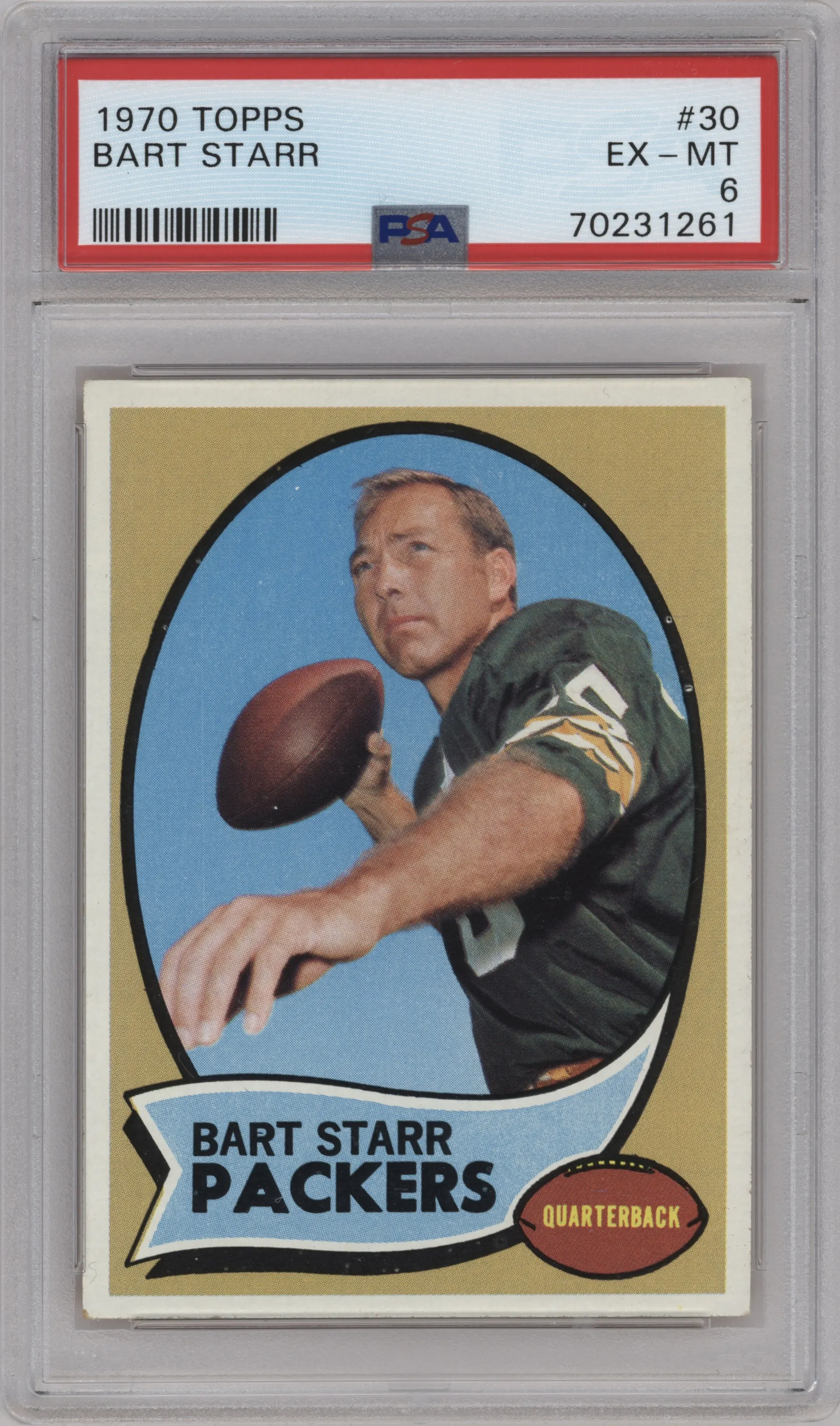 1970 Topps Bart Starr #30 PSA 6