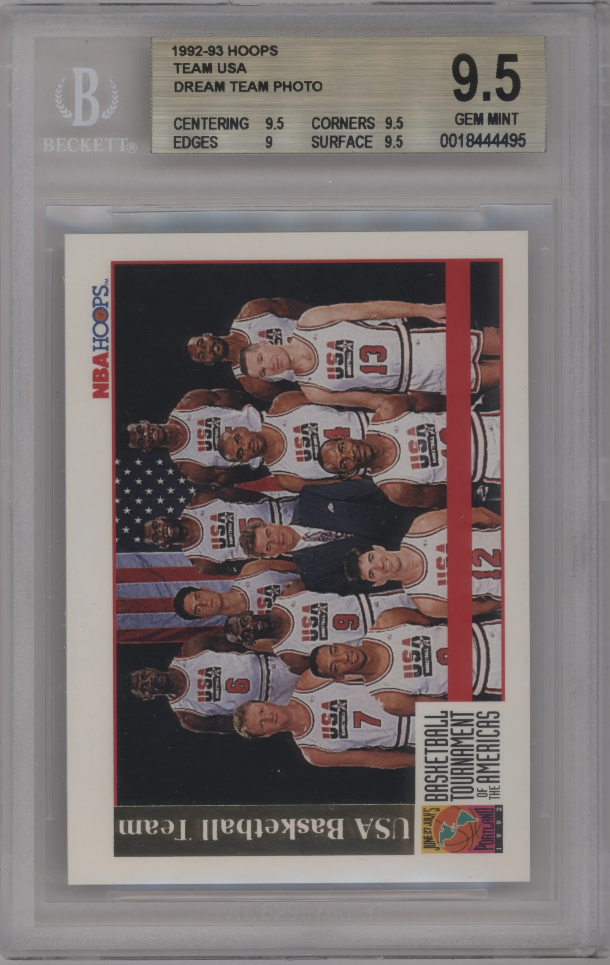 1992 NBA Hoops USA Basketball Team USA Basketball Team BGS 9.5