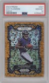 Zay Flowers  from the 2023 Panini Prizm set featuring a Disco parallel graded by PSA and given an overall grade of 10.