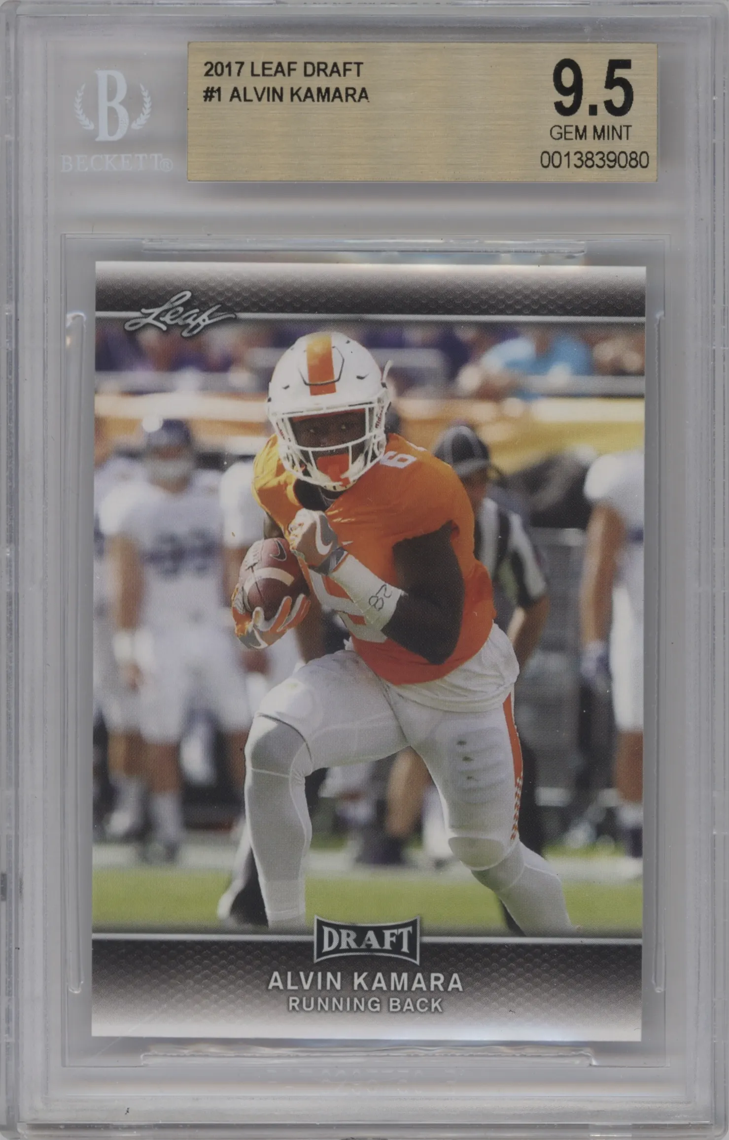 2017 Leaf Draft Alvin Kamara BGS 9.5