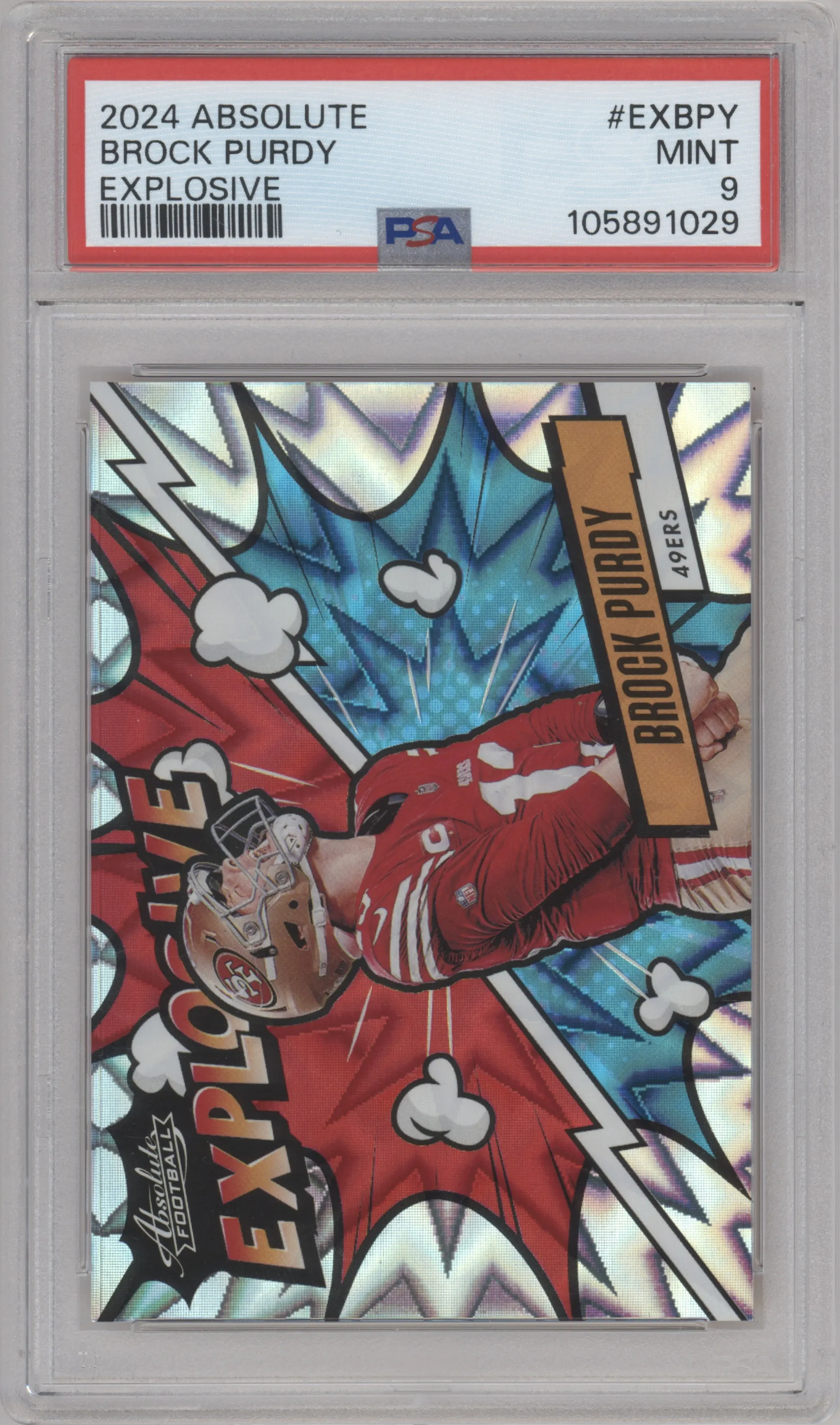2024 Panini Absolute Explosive Brock Purdy #EX-BPY PSA 9