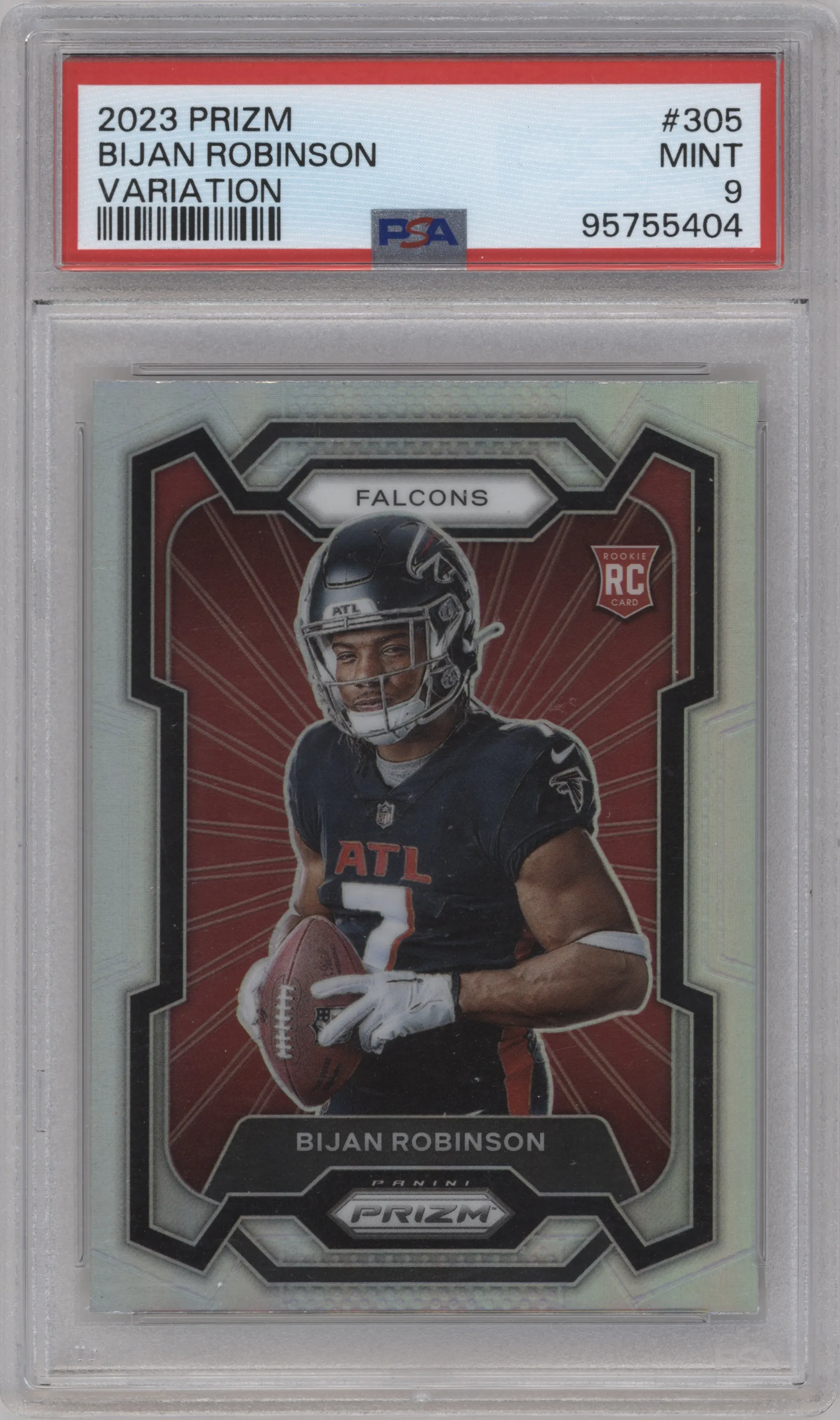 2023 Panini Prizm Rke.Var. Bijan Robinson #305 PSA 9