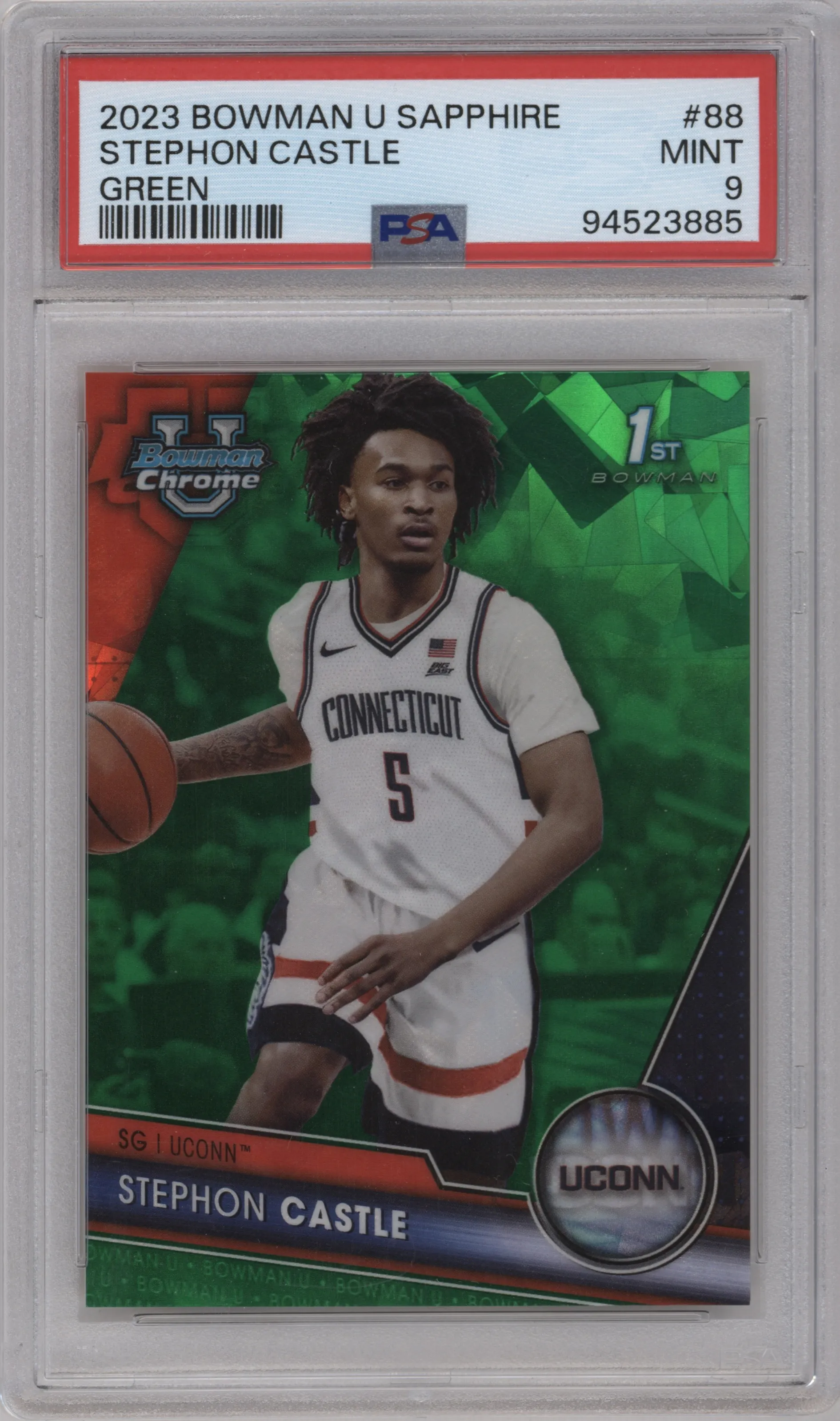 2023 Bowman U Chrome Sapphire Stephon Castle Green PSA 9