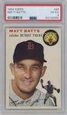 Matt Batts from the 1954 Topps set graded by PSA and given an overall grade of 4.