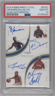 Bob Lanier/Joe Dumars/Grant Hill/Chauncey Billups from the 2018-19 Panini Immaculate Collection set graded by PSA and given an overall grade of 10.