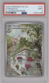 Floragato from the 2023 Pokemon SV set graded by PSA and given an overall grade of 9.