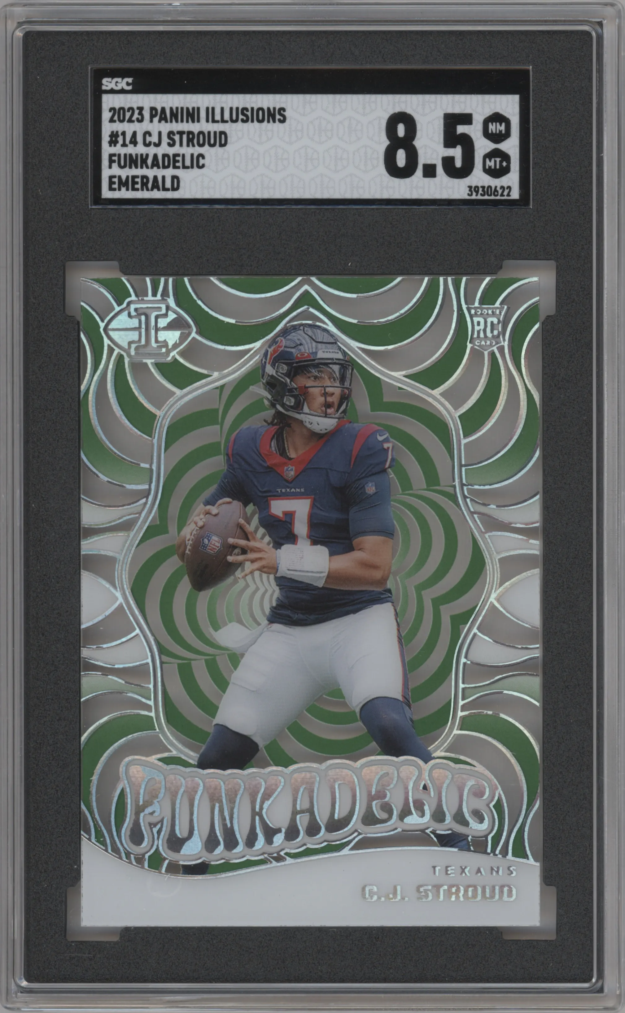 2023 Panini Illusions Funkadelic C.J. Stroud Emerald SGC 8.5