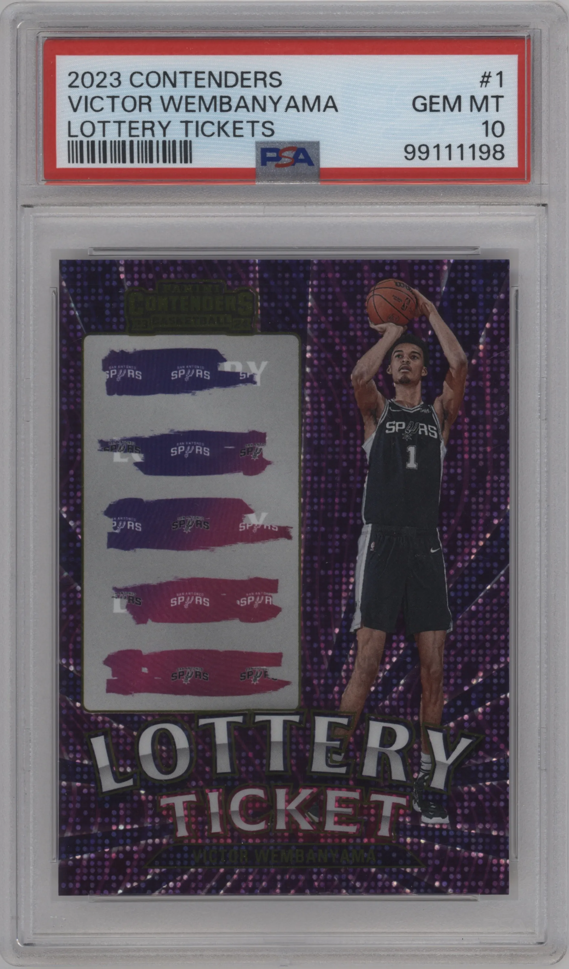 2023 Panini Contenders Lottery Ticket Victor Wembanyama #1 PSA 10
