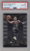 Trae Young from the 2018-19 Panini Select  set graded by PSA and given an overall grade of 10.