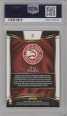 Trae Young from the 2018-19 Panini Select  set graded by PSA and given an overall grade of 10.