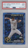 Paul Skenes from the 2024 Topps Chrome Update Sapphire Edition set graded by PSA and given an overall grade of 9.