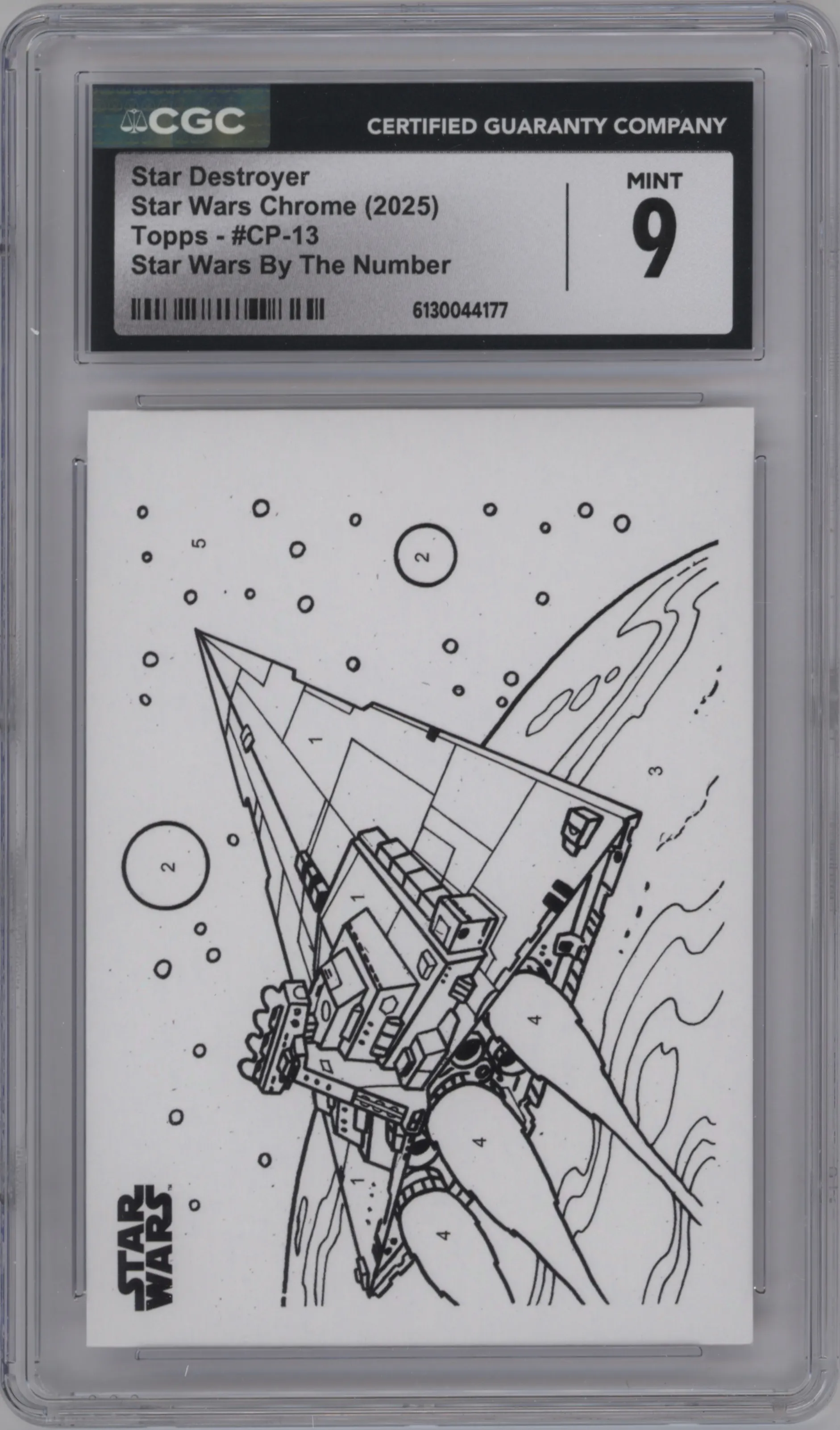 2025 Topps Chrome Star Wars By the Nmbr. Star Destroyer CGC 9