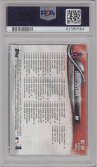 Shohei Ohtani from the 2018 Topps Update set graded by PSA and given an overall grade of 9.