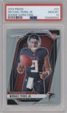 Michael Penix Jr. from the 2024 Panini Prizm set graded by PSA and given an overall grade of 10.