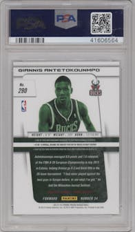 Giannis Antetokounmpo from the 2013-14 Panini Prizm set graded by PSA and given an overall grade of 10.
