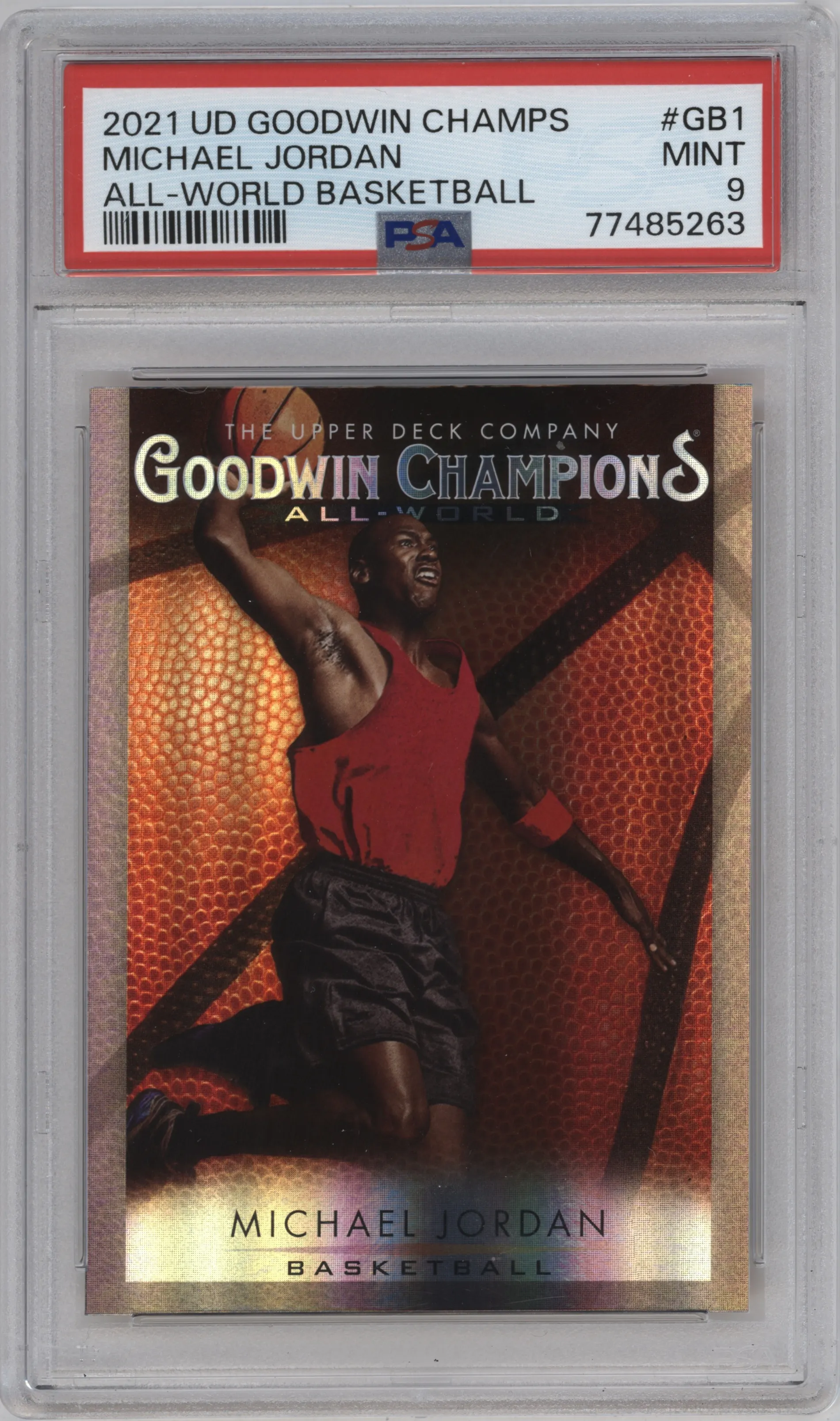2021 Upper Deck Goodwin Champions All-World Basketball Michael Jordan #GB-1 PSA 9